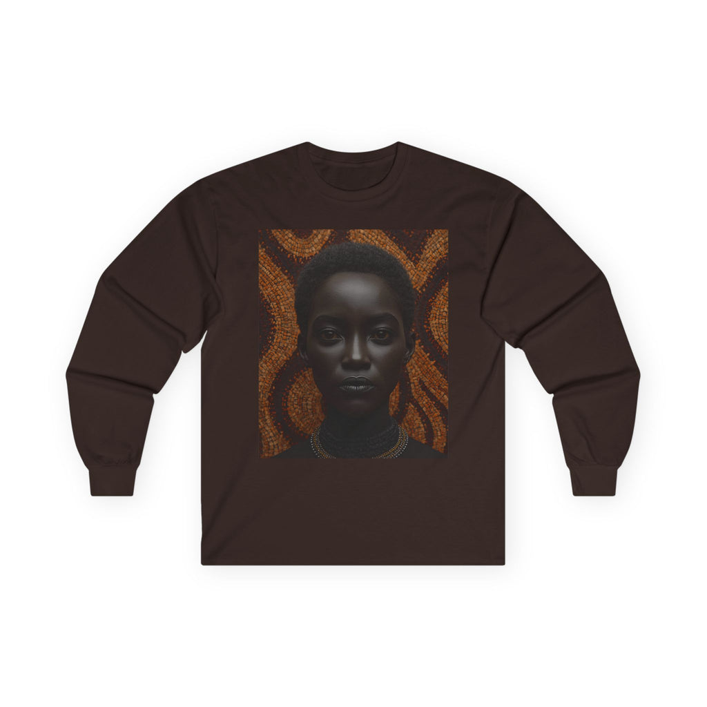 Africa Elegance African Woman Artistic Long Sleeve Tee with Abstract Design - Unisex Cotton Shirt, Gift for Art Lovers, Unique Fashion Statement, Comfortable Wear, [...]