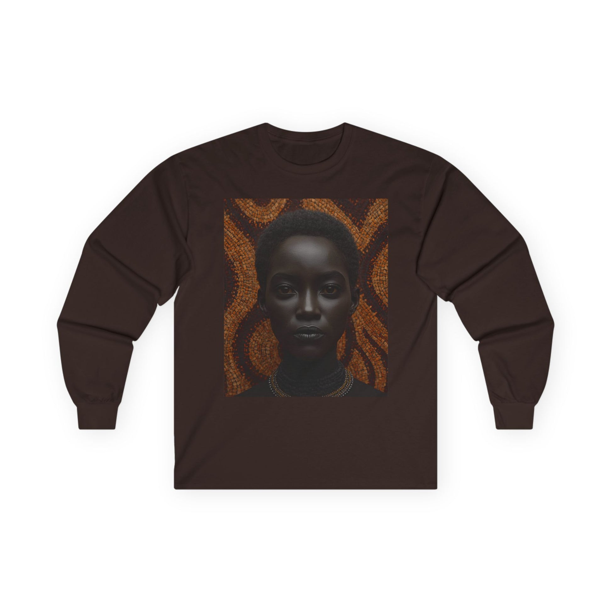 Africa Elegance African Woman Artistic Long Sleeve Tee with Abstract Design - Unisex Cotton Shirt, Gift for Art Lovers, Unique Fashion Statement, Comfortable Wear, [...]
