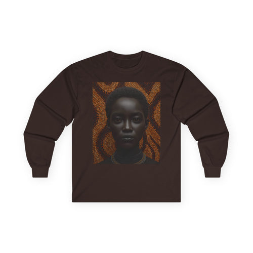 Africa Elegance African Woman Artistic Long Sleeve Tee with Abstract Design - Unisex Cotton Shirt, Gift for Art Lovers, Unique Fashion Statement, Comfortable Wear, [...]