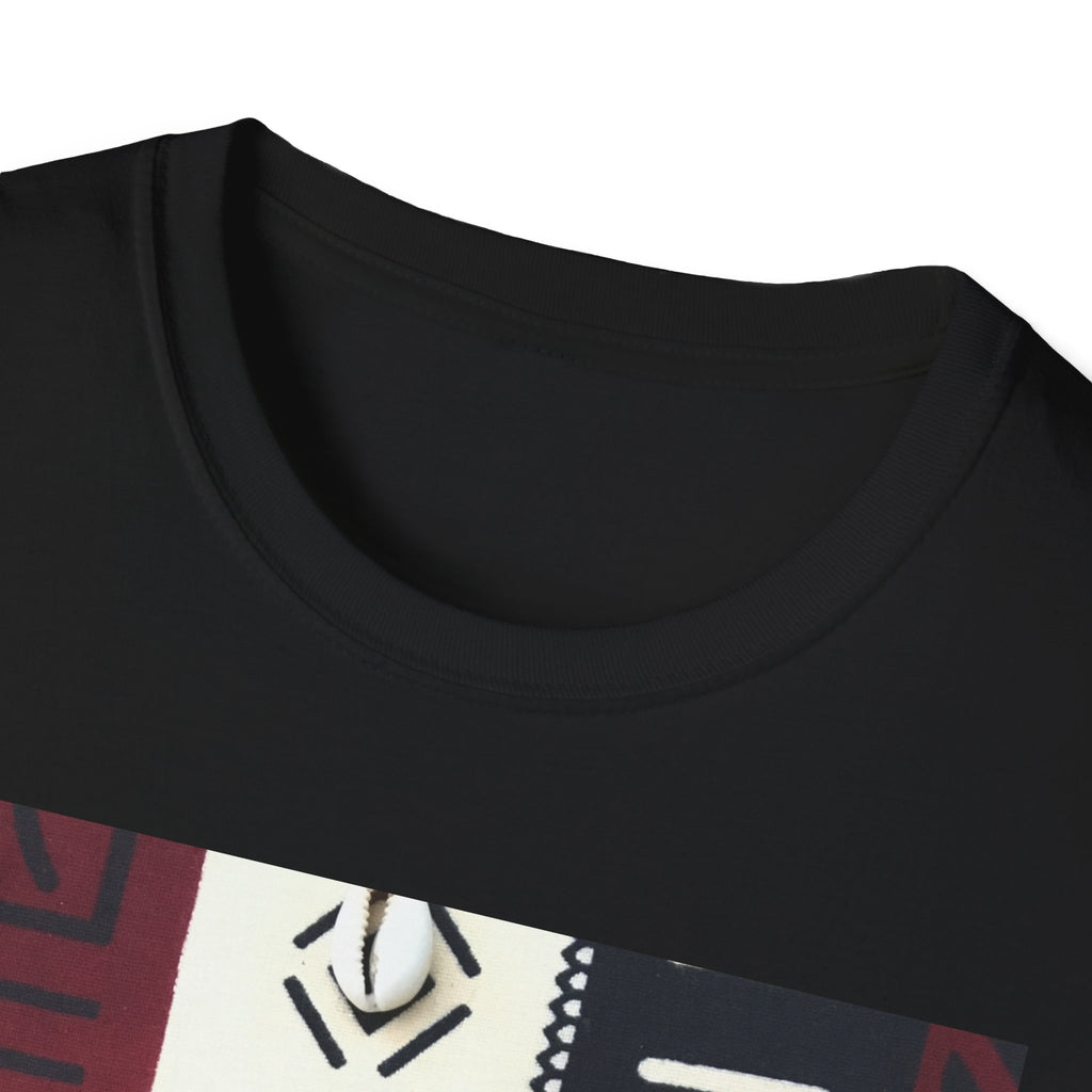 African Cowrie Shell Ankh Print Unisex Softstyle T-Shirt