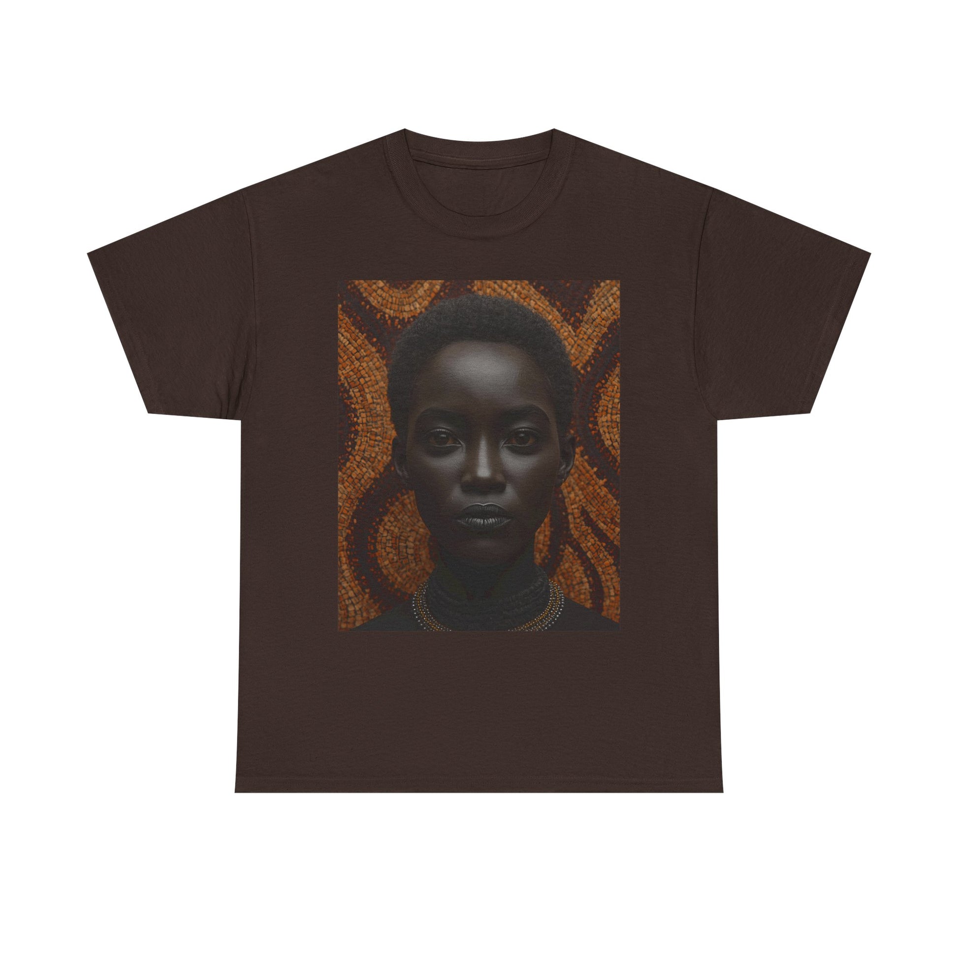 African Beauty Cultural Art Tee - Unisex Heavy Cotton Shirt, Ethnic Fashion Statement, Unique Gift for Art Lovers, Afrocentric Apparel, Everyday Wear