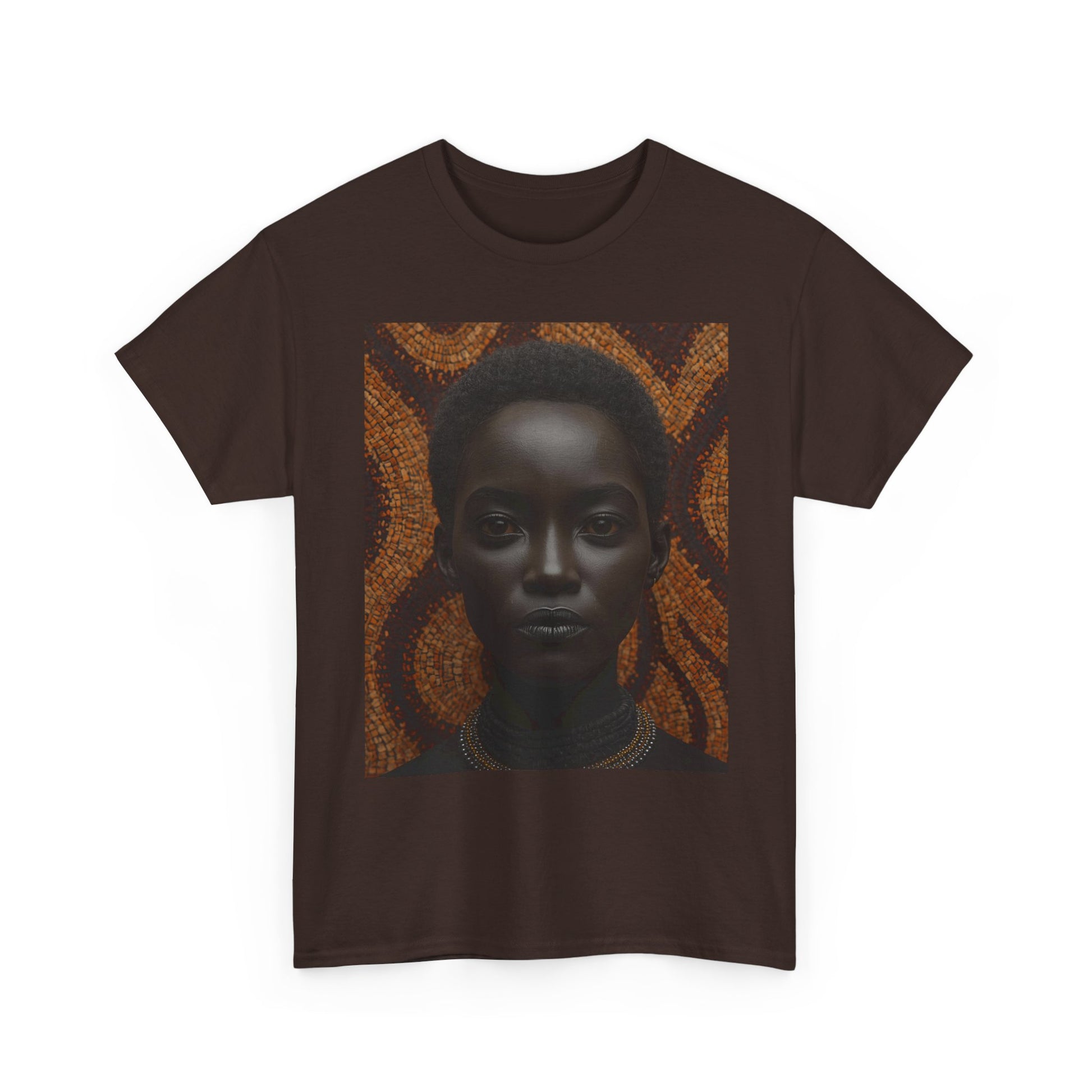 African Beauty Cultural Art Tee - Unisex Heavy Cotton Shirt, Ethnic Fashion Statement, Unique Gift for Art Lovers, Afrocentric Apparel, Everyday Wear