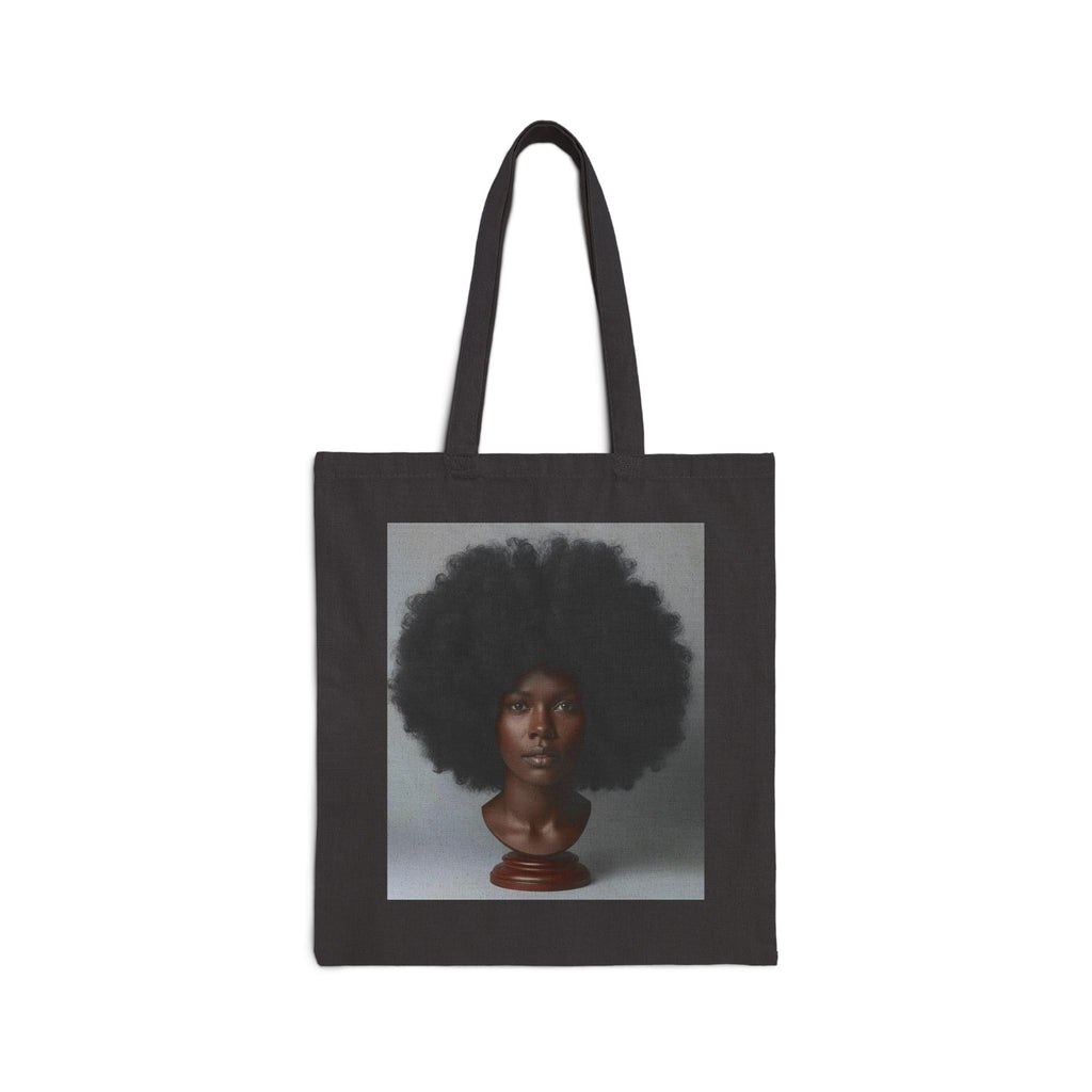 Bold African Afro Art Cotton Canvas Tote Bag, Eco-Friendly, Gift for Her, Stylish Grocery Bag, Unique Fashion Accessory
