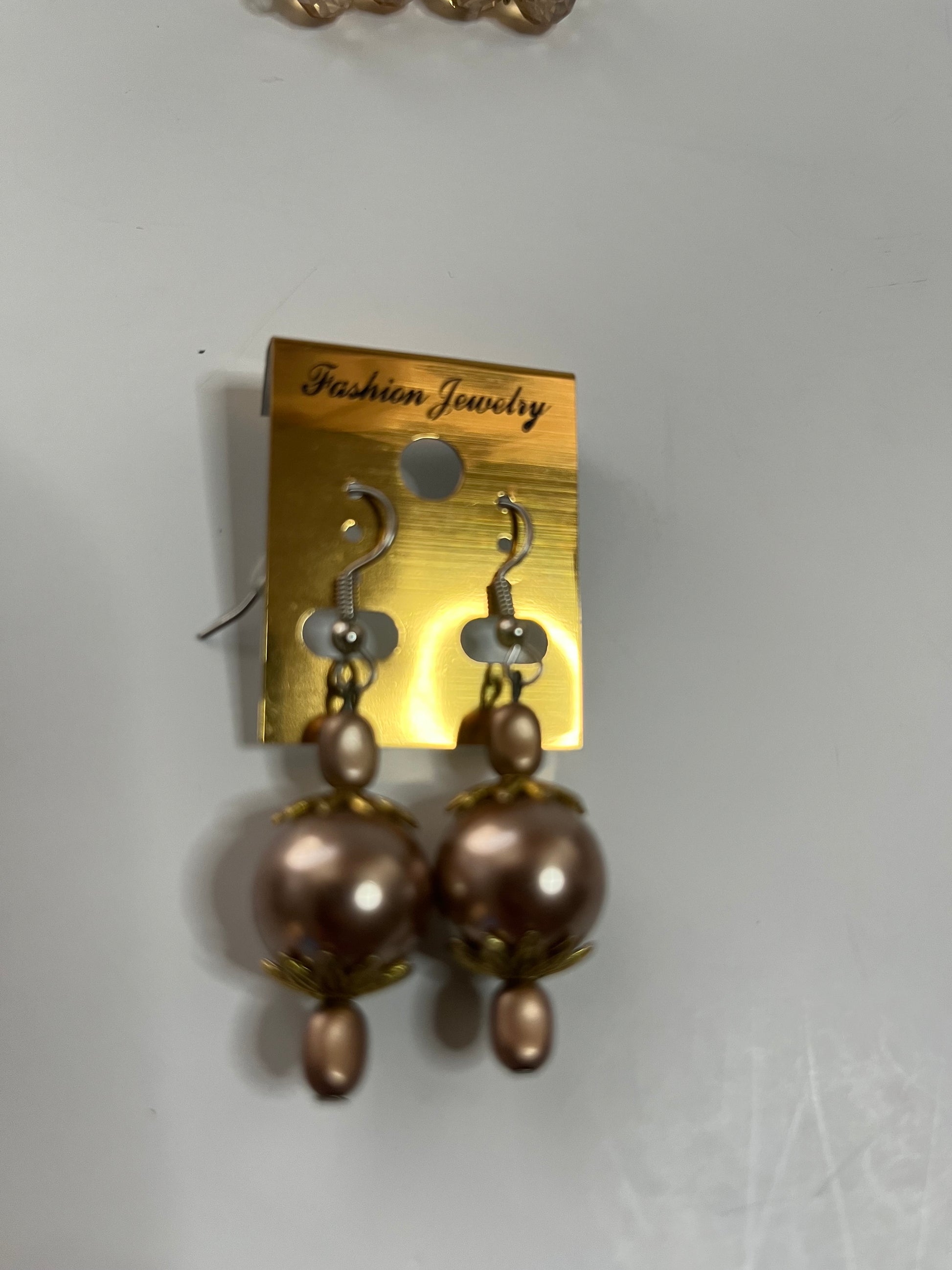Pierced Earrings 4 Pair Dangles 1" -2" Classics Smoke Glass USA Made H2