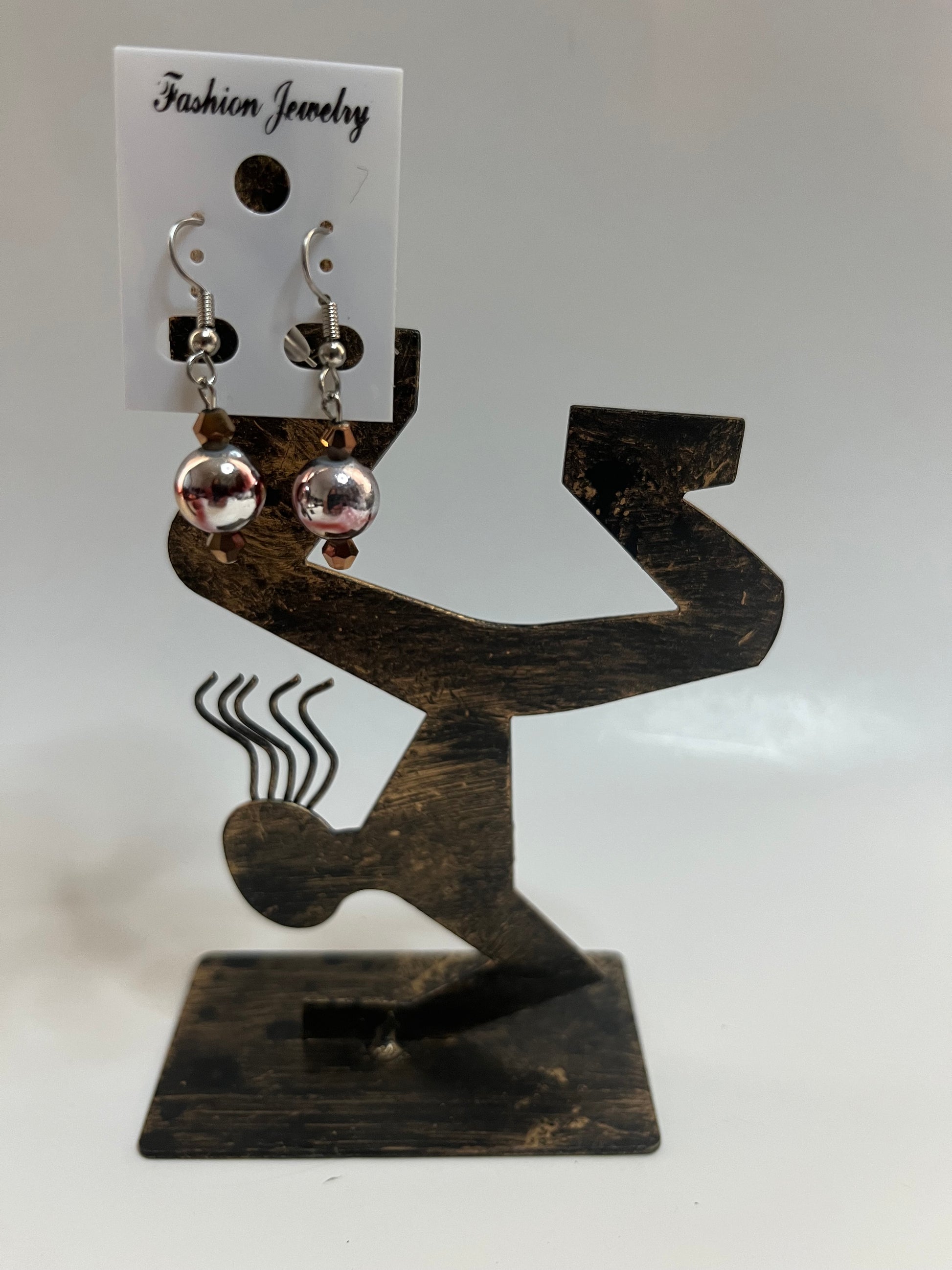 Resin Pierced Earrings 4 Pair Dangles 1" USA Made H6
