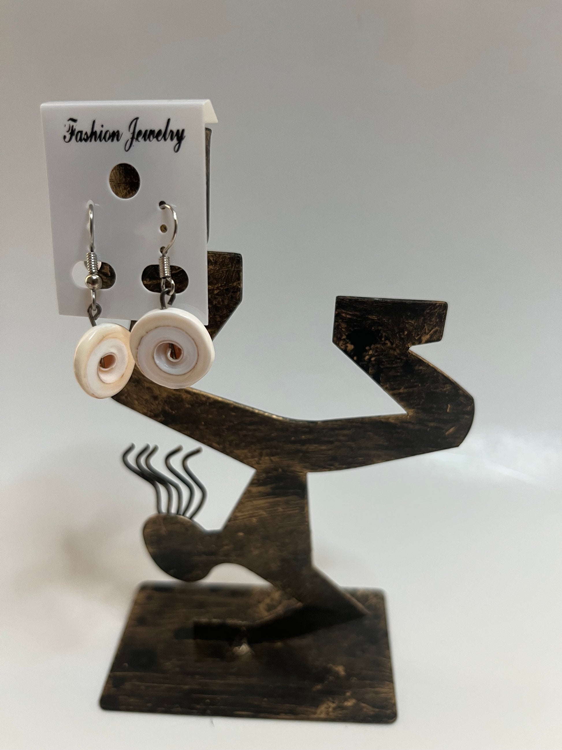 Resin Pierced Earrings 4 Pair Dangles 1" USA Made H6