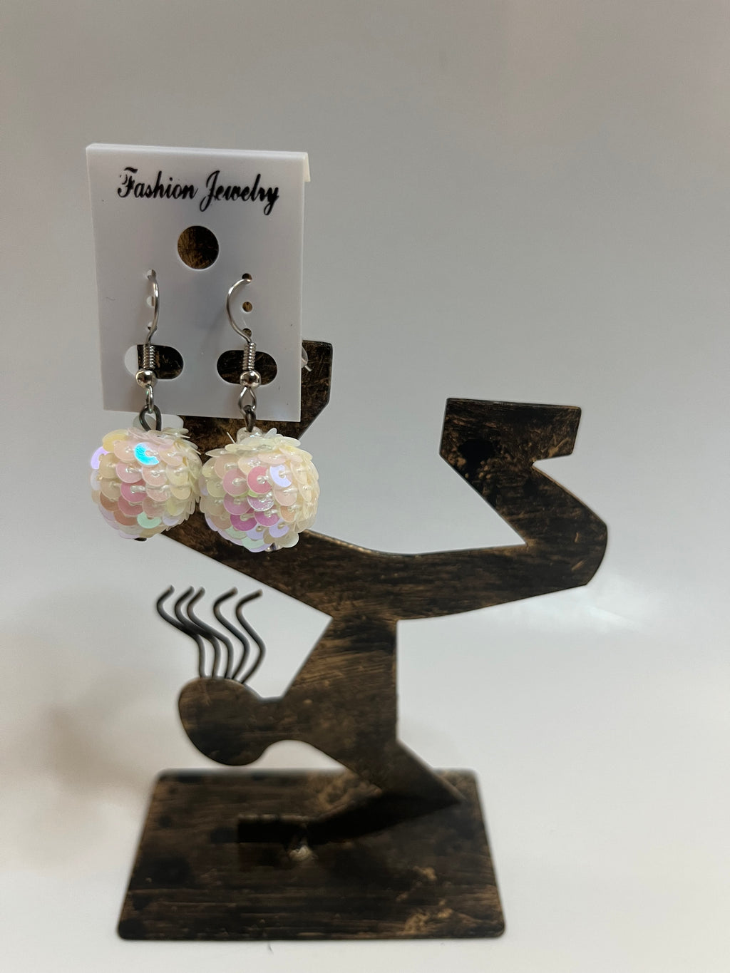 Resin Pierced Earrings 4 Pair Dangles 1" USA Made H7