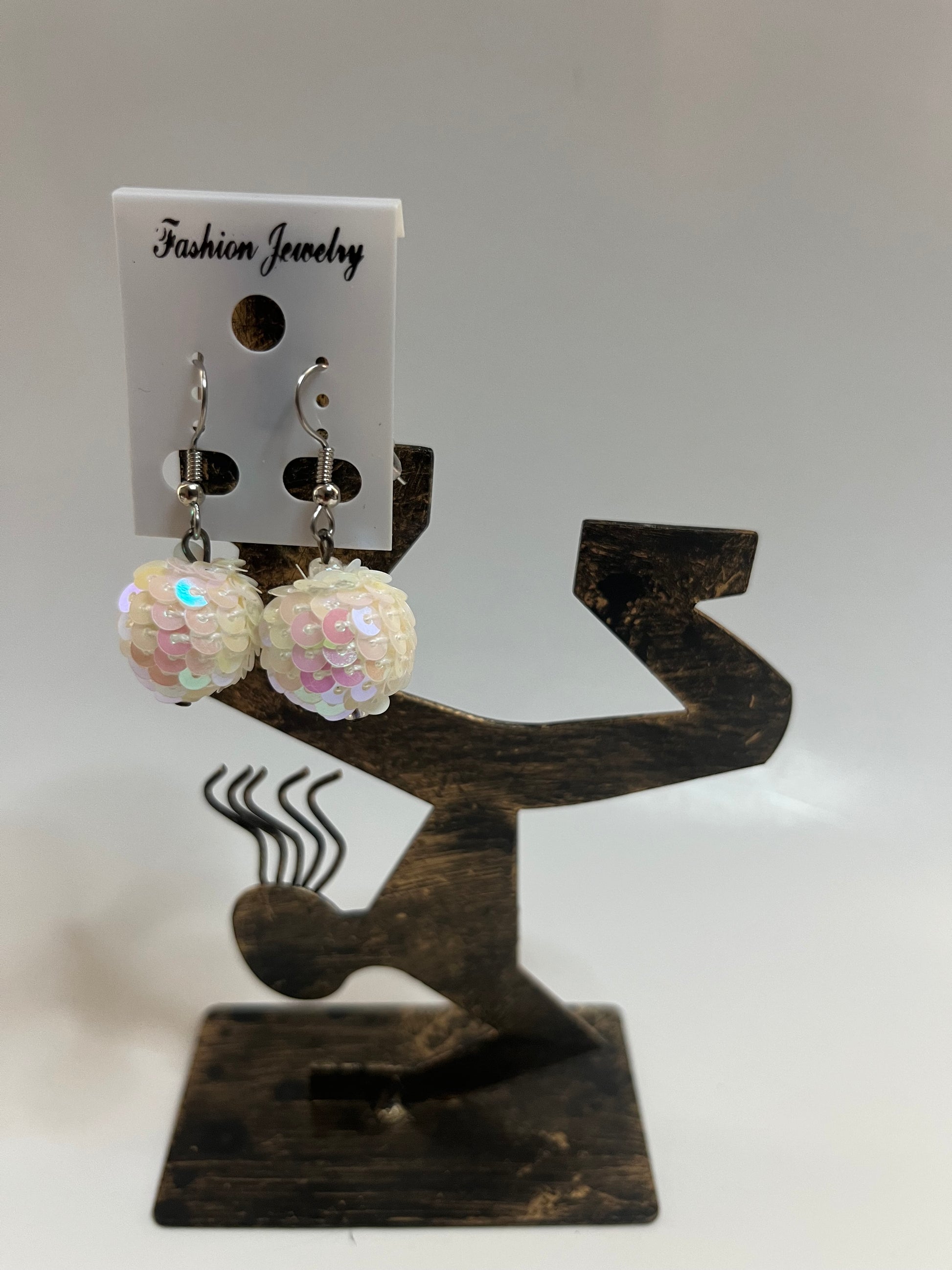 Resin Pierced Earrings 4 Pair Dangles 1" USA Made H7