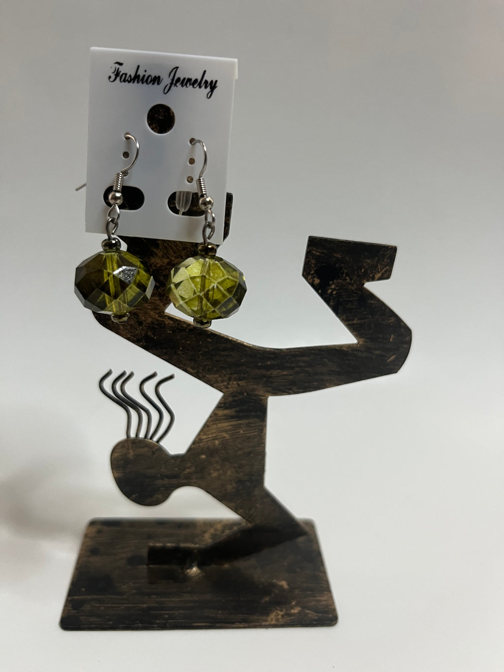 Resin Clip On Earrings 4 Pair Dangles 1" USA Made H9